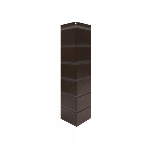 Угол наружный «Гладкий кирпич», 119х463 мм - Темно-коричневый